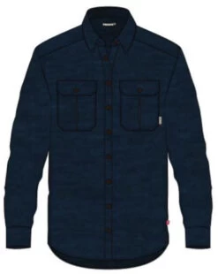 Aclima LeisureWool Reborn Wollen Overhemd Heren, Blauw