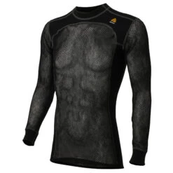 Aclima Woolnet Crew Neck Heren, Zwart