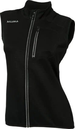 Aclima WoolShell Vest Dames, Zwart