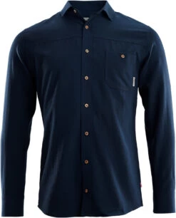 Aclima Woven Wool Shirt Heren, Blauw