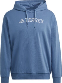 Adidas TERREX Large Logo Hoody Unitefit Men, Blauw