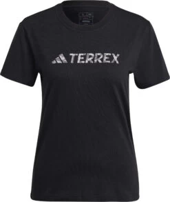 Adidas TERREX Logo Tee Women, Zwart