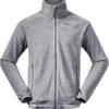 Bergans Hareid NoHood Fleece Jas Heren, Grijs -Sport- En Outdoorkleding bergans hareid nohood fleece jacket men aluminium 1