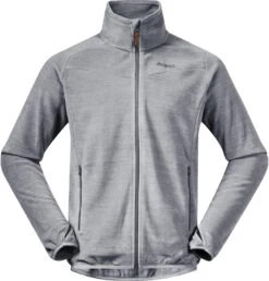 Bergans Hareid NoHood Fleece Jas Heren, Grijs