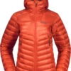 Bergans Senja Licht Donsjack Met Capuchon Dames, Oranje -Sport- En Outdoorkleding bergans senja light hooded down jacket women fiesta orion blue 1