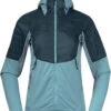 Bergans Senja Midlayer Hooded Jacket Dames, Petrol/blauw