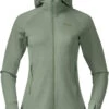 Bergans Ulstein Wollen Kapmantel Dames, Groen -Sport- En Outdoorkleding bergans ulstein wool hood jacket women jade green 1