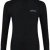 Berghaus 24/7 Base Half Rits LS Top Dames, Zwart -Sport- En Outdoorkleding berghaus 24 7 base half zip ls top women black black 1