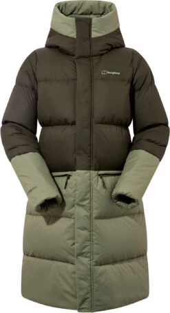 Berghaus Combust Reflecterende Jas Lang Dames, Olijf/groen