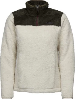 Black Diamond Roadie 1/4 Zip Fleece Hoody Dames, Beige/zwart