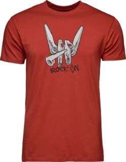 Black Diamond Rock On SS Tee Heren, Rood