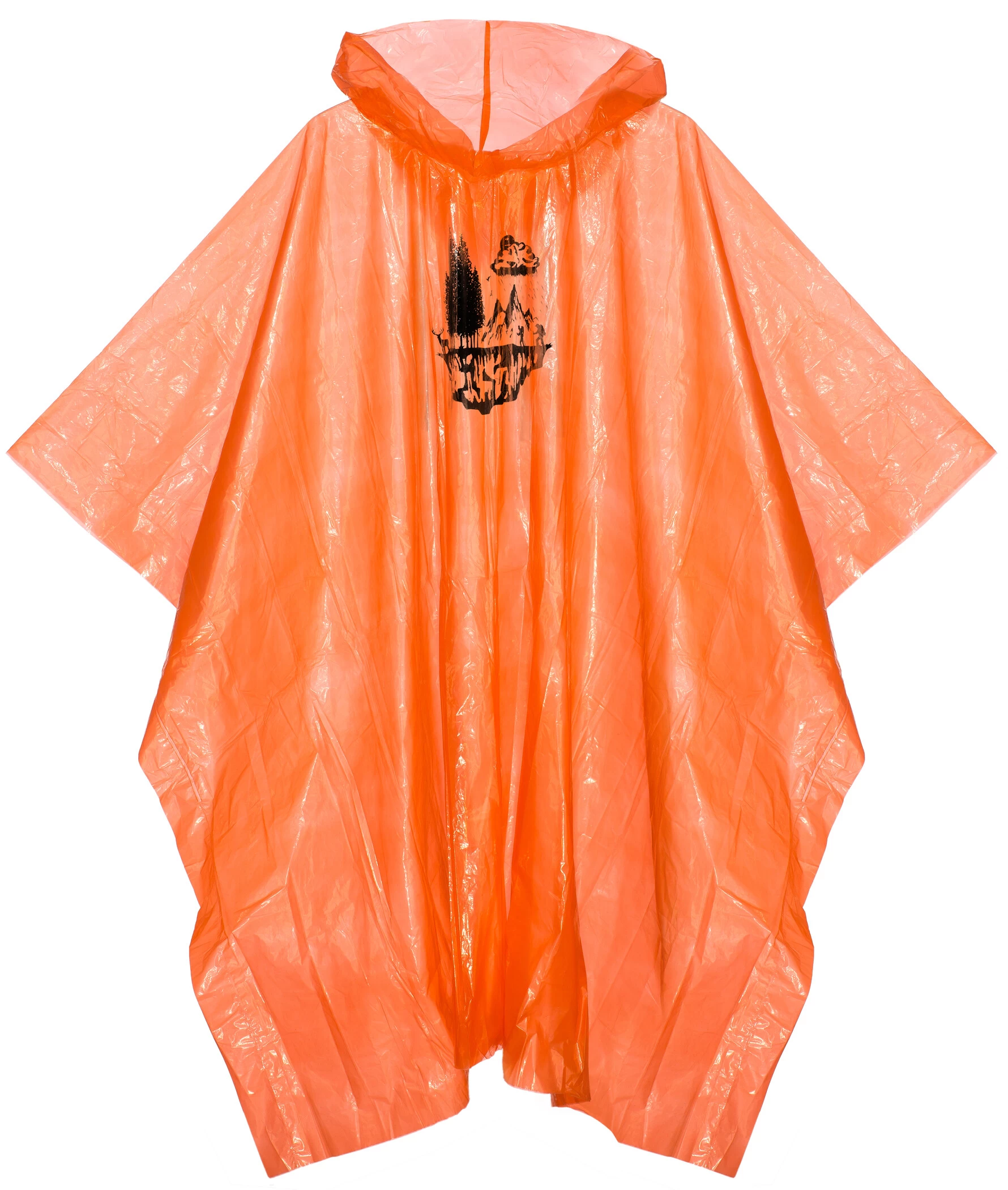 CAMPZ Poncho Voor Noodgevallen Wanderlust, Oranje 3 CAMPZ Poncho Voor Noodgevallen Wanderlust, Oranje
