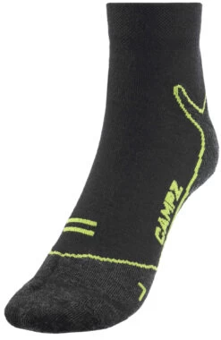 CAMPZ Sneaker Socks Merino, Zwart/groen