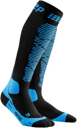 Cep Merino Skisokken Dames, Zwart/blauw
