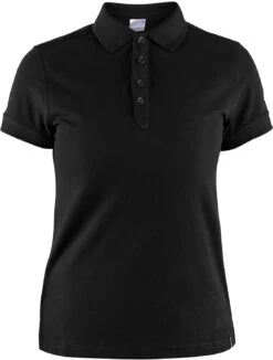 Craft Casual Pique Poloshirt Dames, Zwart