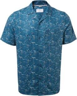Craghoppers NosiBotanical Hula Shirt Met Korte Mouwen Heren, Blauw