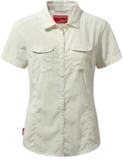 Craghoppers NosiLife Adventure II Blouse Korte Mouwen Dames, Beige