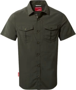 Craghoppers NosiLife Adventure Shirt Korte Mouwen Heren, Olijf