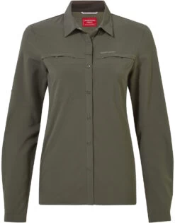 Craghoppers NosiLife Pro IV Shirt Met Lange Mouwen Dames, Olijf