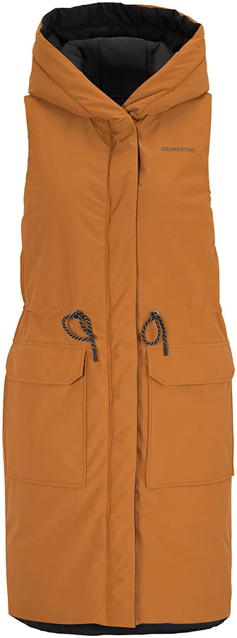 DIDRIKSONS Aviva Omkeerbaar Vest Dames, Oranje/zwart 3 DIDRIKSONS Aviva Omkeerbaar Vest Dames, Oranje/zwart