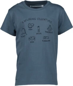 DIDRIKSONS Mynta Exp Smal T-Shirt Kids, Blauw