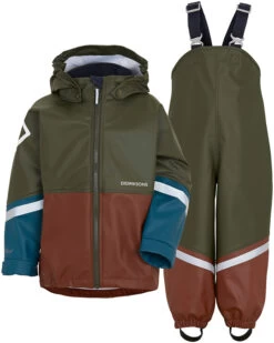 DIDRIKSONS Waterman 7 Kleding Set Kinderen, Olijf/bruin