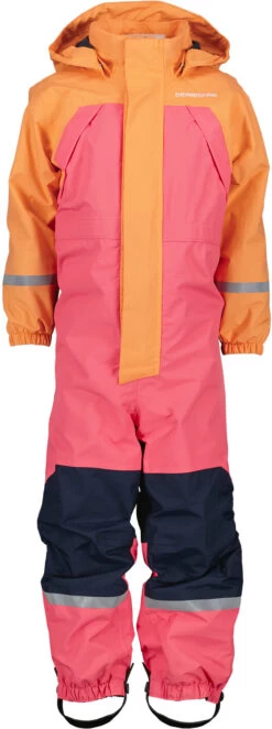DIDRIKSONS Zeb 3 Coverall Kids, Oranje/roze