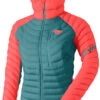 Dynafit Radical RDS Donsjack Met Capuchon Dames, Rood/petrol -Sport- En Outdoorkleding dynafit radical rds down hooded jacket women hot coral 1