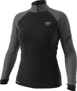 Dynafit Speed Polartec 1/2 Zip LS Shirt Dames, Zwart/grijs
