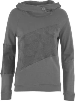 E9 Aida Fleece Hoody Dames, Grijs