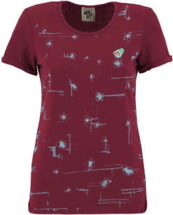E9 Gory SS Shirt Dames, Rood
