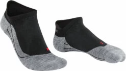 Falke RU4 Cool Onzichtbare Hardloopsokken Dames, Zwart/grijs