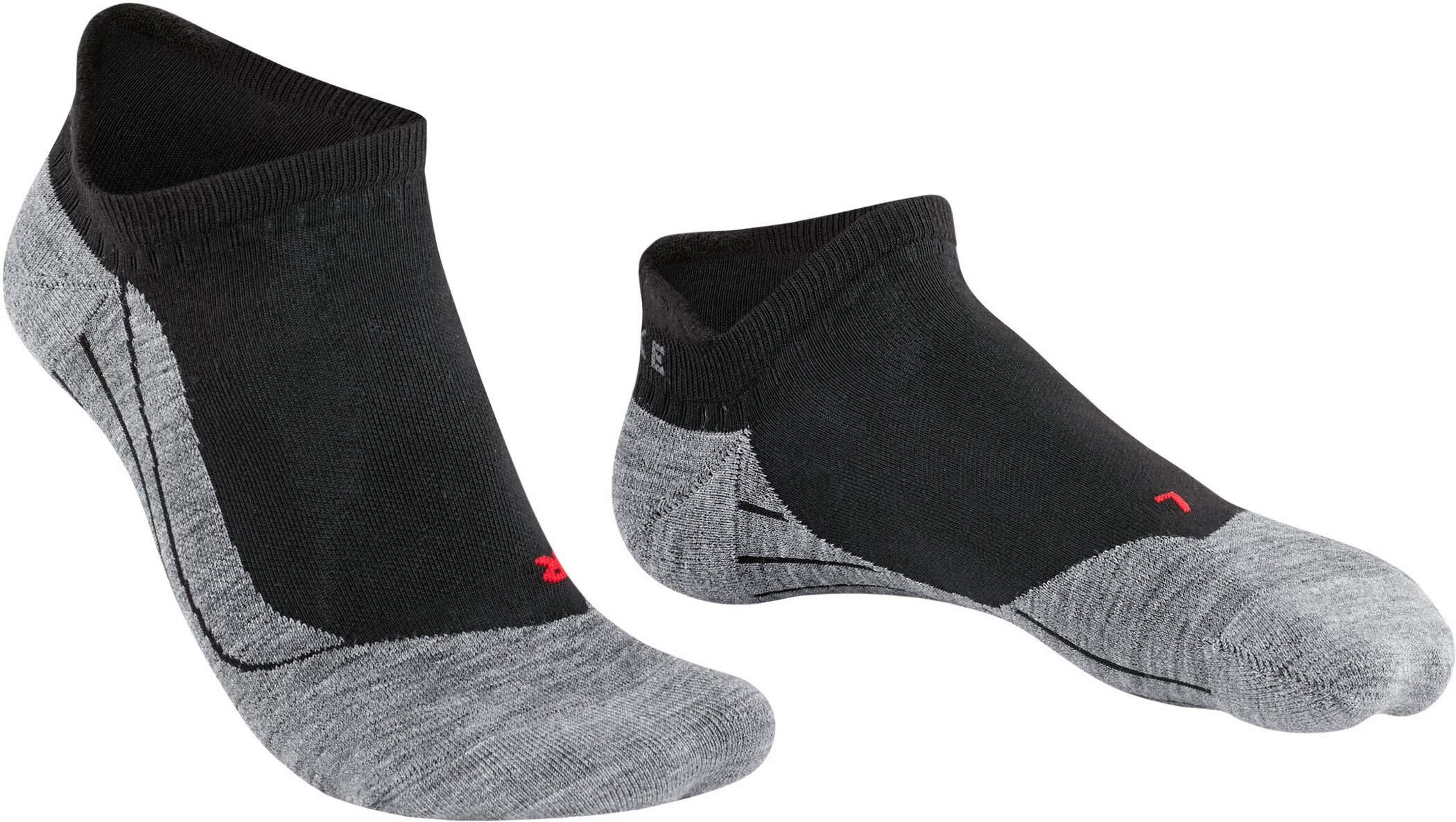 Falke RU4 Cool Onzichtbare Hardloopsokken Dames, Zwart/grijs 3 Falke RU4 Cool Onzichtbare Hardloopsokken Dames, Zwart/grijs