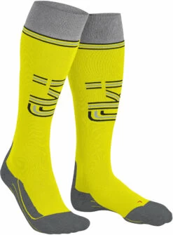 Falke SK4 Skisokken Heren, Geel/grijs