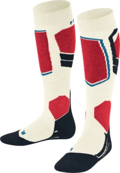 Falke SK4 Skisokken Kinderen, Wit/rood