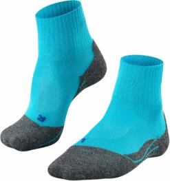 Falke TK2 Cool Korte Trekking Sokken Dames, Blauw/grijs