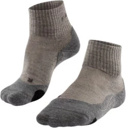 Falke TK2 Wool Korte Wandelsokken Dames, Bruin/grijs