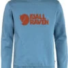 Fjällräven Fjällräven Logo Trui Heren, Blauw 2 Fjällräven Fjällräven Logo Trui Heren, Blauw -Sport- En Outdoorkleding fjaellraeven logo sweater men dawn blue 1