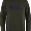 Fjällräven Fjällräven Logo Trui Heren, Olijf -Sport- En Outdoorkleding fjaellraeven logo sweater men deep forest 1