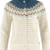 Fjällräven Fjällräven Övik Gebreid Vest Dames, Wit/petrol 2 Fjällräven Fjällräven Övik Gebreid Vest Dames, Wit/petrol -Sport- En Outdoorkleding fjaellraeven oevik knit cardigan women glacier green 1