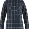 Fjällräven Fjällräven Övik Twill LS Shirt Dames, Blauw -Sport- En Outdoorkleding fjaellraeven oevik twill ls shirt women dark navy steel blue 1
