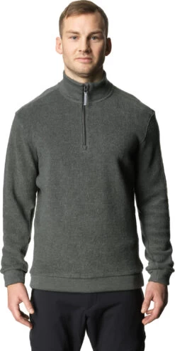 Houdini Alto Trui Met Halve Rits Heren, Grijs/groen
