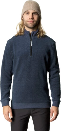 Houdini Alto Trui Met Halve Rits Heren, Blauw