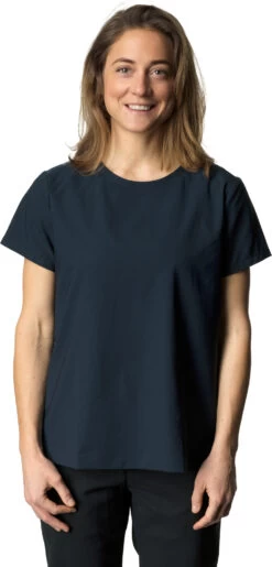 Houdini Cover Tee Dames, Blauw