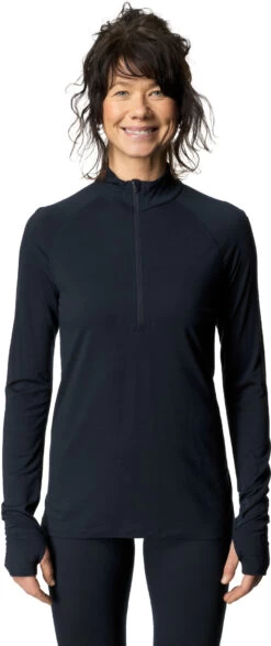 Houdini Desoli Lichte Basislaag Met Halve Rits Dames, Blauw