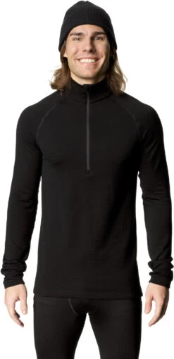 Houdini Desoli Thermische Half-Zip Basislaag Heren, Zwart