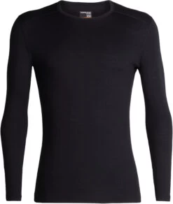 Icebreaker 200 Oasis Longsleeve Crew Top Heren, Zwart