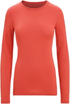 Icebreaker 260 Tech Longsleeve Crew Top Dames, Rood