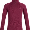 Icebreaker 260 Tech Longsleeve Met 1/2 Rits Kinderen, Roze -Sport- En Outdoorkleding icebreaker 260 tech ls half zip top kids cherry 1