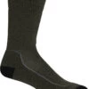 Icebreaker Hike+ Medium Crew Sokken Heren, Olijf/zwart